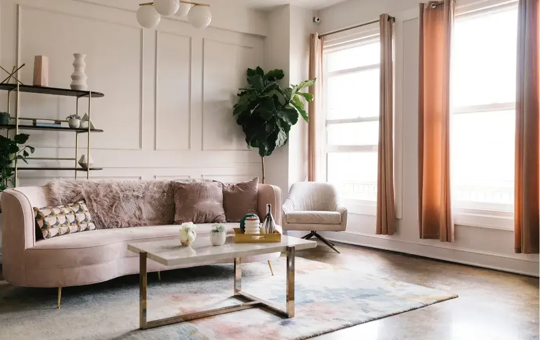 Bright, professionally cleaned living room representing Professional House Cleaning Services in Arizona and New Jersey.